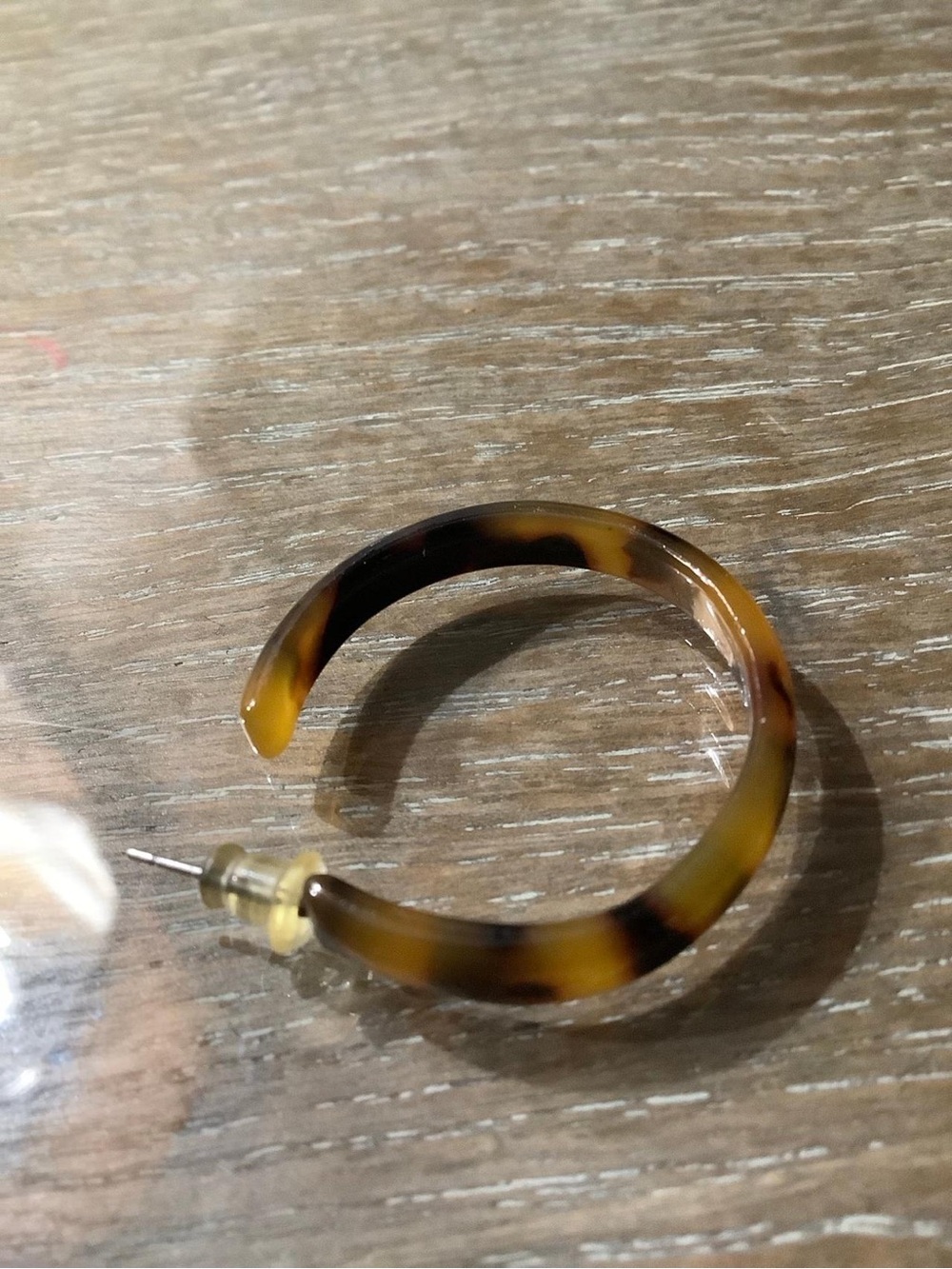 Tortoiseshell Hoop Earrings - Brown Tortoise Resin Hoops